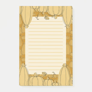 Modern Fall Pumpkin Pattern in Orange Post-it Notes