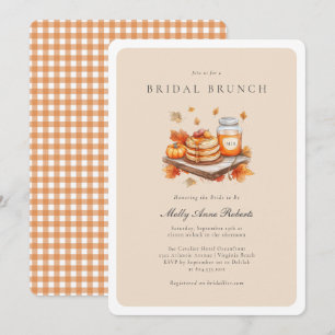Modern Fall Watercolor Bridal  Brunch Invitation