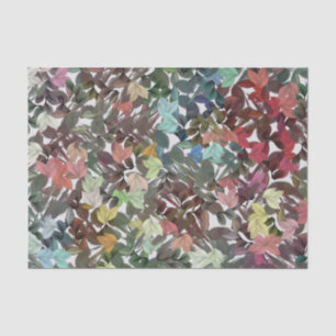 Modern Falling Leaves Print Tissue Paper