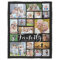 Modern FAMILY 19 Photo Collage Script Heart Black