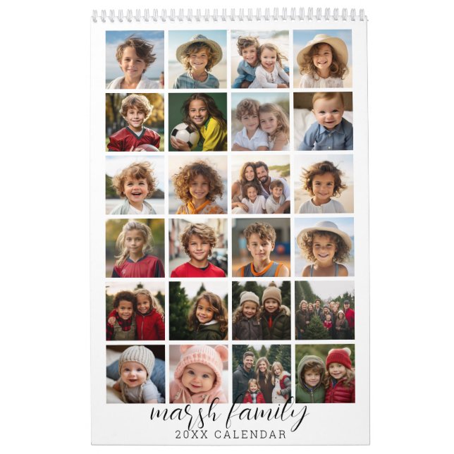 Modern Family 24 Photo - black white minimal Calendar (Cover)