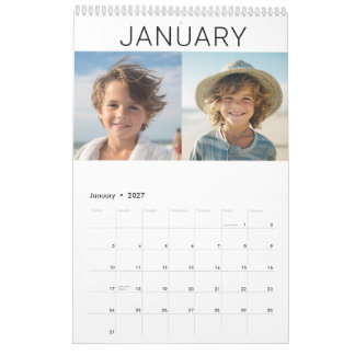 Modern Family 24 Photo - black white minimal Calendar