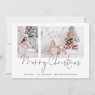 Modern Family 2 Photos Script Merry Christmas Card