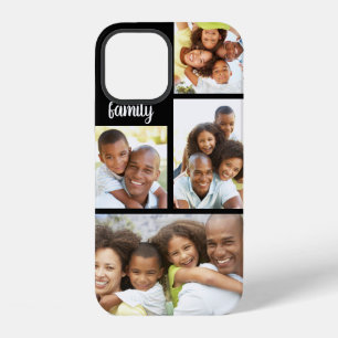 Modern Family 4 Photo Collage Trendy Black iPhone 12 Case