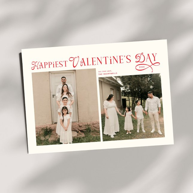 Modern Family 5 Photos Happiest Valentines Day Holiday Card (Creator Uploaded)