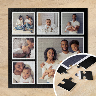 Modern Family 6 Square Photo Collage Jigsaw Puzzle