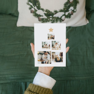 Modern Family Christmas Tree Photo With Star