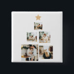Modern Family Christmas Tree Photo With Star 15 Cm Square Badge<br><div class="desc">Capture the magic of your family's holiday moments with our "Modern Family Christmas Tree with Photo" personalised keepsake.Transform your family's special memories into a one-of-a-kind holiday keepsake with our "Modern Family Christmas Tree with Photo" ornament from Zazzle. Order yours today and make this holiday season truly memorable!</div>