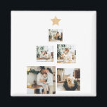Modern Family Christmas Tree Photo With Star Magnet<br><div class="desc">Modern Family Christmas Tree Photo With Star</div>