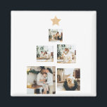 Modern Family Christmas Tree Photo With Star Magnet<br><div class="desc">Modern Family Christmas Tree Photo With Star</div>