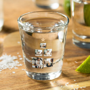 Modern Family Christmas Tree Photo With Star Shot Glass