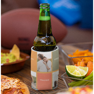 Modern Family Collage Photo   Happy Thanksgiving  Can Cooler