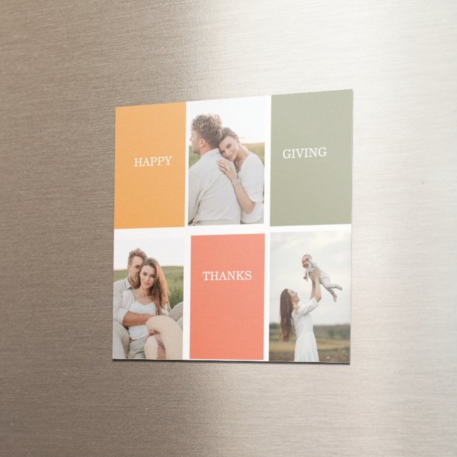 Modern Family Collage Photo | Happy Thanksgiving Magnet (Creator Uploaded)
