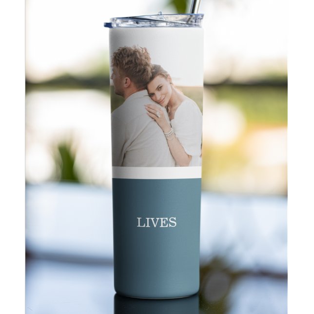 Modern Family Collage Photo | Love Live Here  Thermal Tumbler (Creator Uploaded)