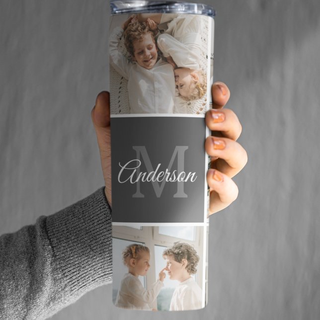 Modern Family Collage Photo & Personalised Gift Thermal Tumbler (Creator Uploaded)