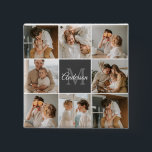 Modern Family Collage Photo & Personalized Gift 15 Cm Square Badge<br><div class="desc">Capture the heartwarming moments of your modern family in a beautifully crafted collage photo. Celebrate the laughter, love, and cherished memories with this personalized masterpiece, available exclusively on Zazzle. Create a stunning montage that encapsulates the essence of your unique family dynamic – from milestone celebrations to everyday adventures. Crafted with...</div>