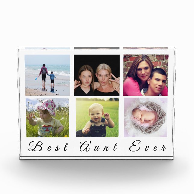 Modern Family Collage With 6 Photos Best Aunt Ever (Front)