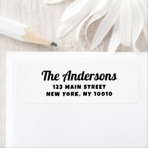 Modern Family Cute Custom Return Address