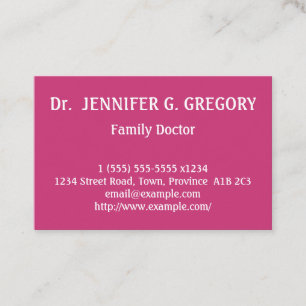 Modern Family Doctor Business Card