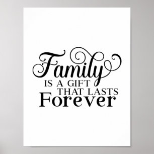 Modern family is a gift quote typography  poster
