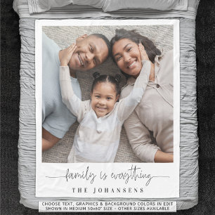 Modern Family Is Everything One Photo Name Fleece Blanket