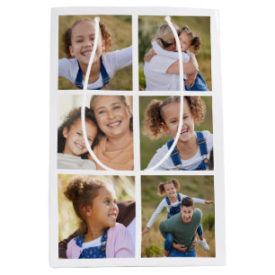 Modern Family Kids Pictures Photo Collage  Medium Gift Bag