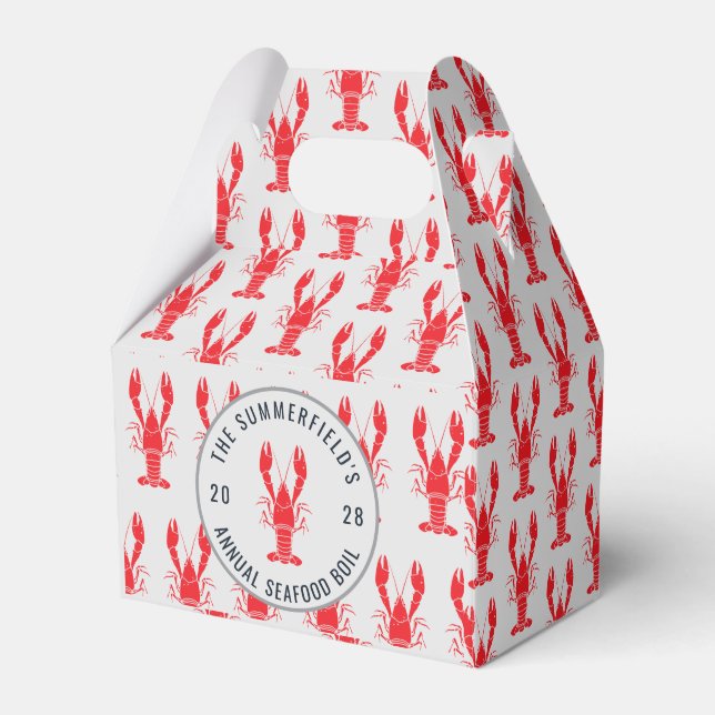 Modern Family Lobster Boil Custom Favour Box (Front Side)