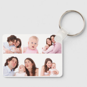 Modern Family Love Quote Custom Photo Collage Key Ring
