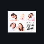 Modern Family Love Quote Photo Collage Canvas Print<br><div class="desc">Modern family and love quote with 4 photo collage.</div>