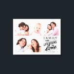 Modern Family Love Quote Photo Collage Canvas Print<br><div class="desc">Modern family and love quote with 4 photo collage.</div>
