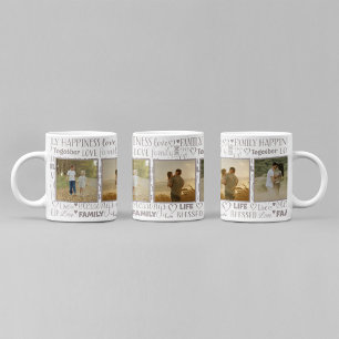 Modern Family Love Typography Script Photo Coffee Mug