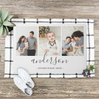 Modern Family Monogram 3 Photo Collage