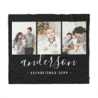 Modern Family Monogram 3 Photo Collage