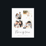 Modern Family Monogram 4 Photo Collage Canvas Print<br><div class="desc">Custom printed wrapped canvas wall art personalised with your family photos and monogram. Add your family name monogram or other custom text with space for 4 square Instagram photos. Use the design tools to add more photos, change the background colour and edit the text fonts and colours to create a...</div>