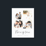 Modern Family Monogram 4 Photo Collage Canvas Print<br><div class="desc">Custom printed wrapped canvas wall art personalised with your family photos and monogram. Add your family name monogram or other custom text with space for 4 square Instagram photos. Use the design tools to add more photos, change the background colour and edit the text fonts and colours to create a...</div>