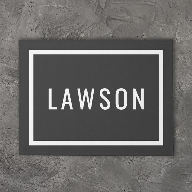 Modern Family Monogram | Editable Colours Doormat (Creator Uploaded)