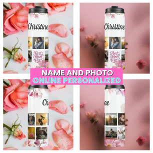 Modern Family Mother To Be Photo Collage Thermal Tumbler