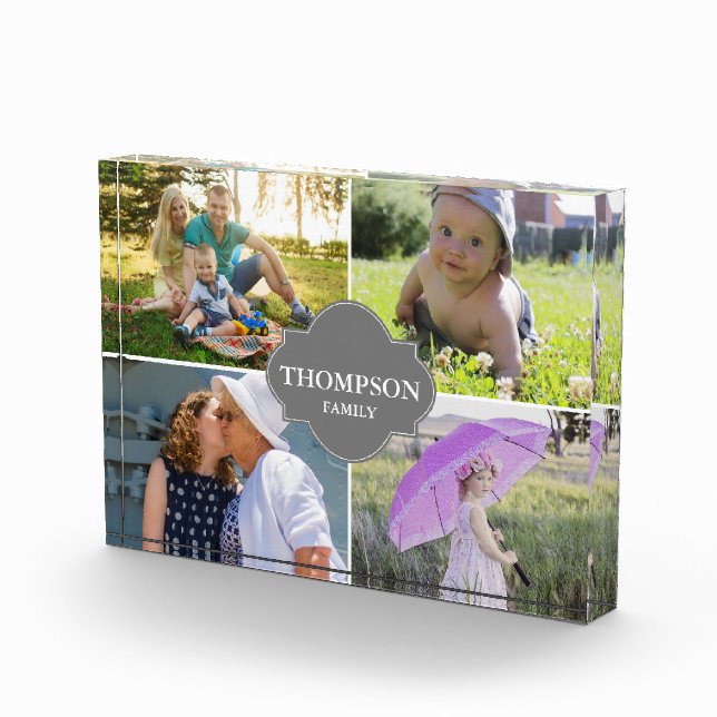 Modern Family name and Photos Grey Crest (Right)