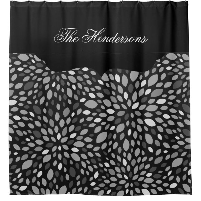 Modern Family Name Drop Shower Curtain (Front)