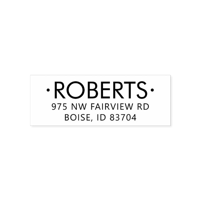 Modern Family Name Return Address Self-inking Stamp (Design)