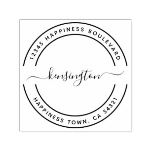 Modern Family Name Return Address Self-inking Stamp