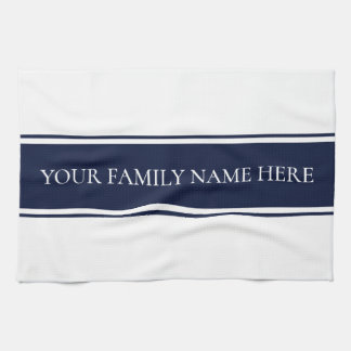 Modern Family Navy White Kitchen Tea Towel