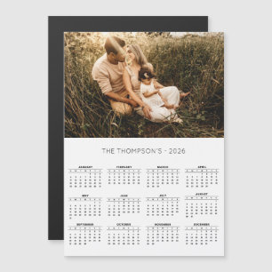 Modern Family Photo 2026 Calendar 12 Month