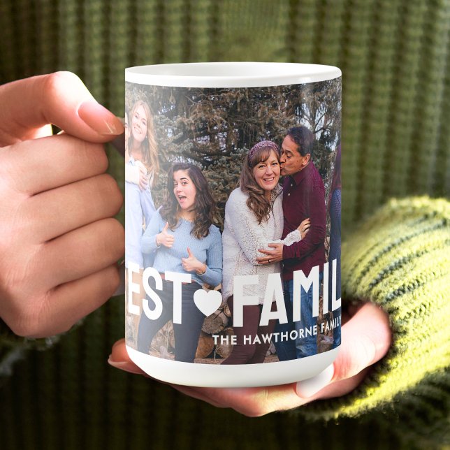 Modern Family Photo Best Family Ever Personalised Coffee Mug (Creator Uploaded)