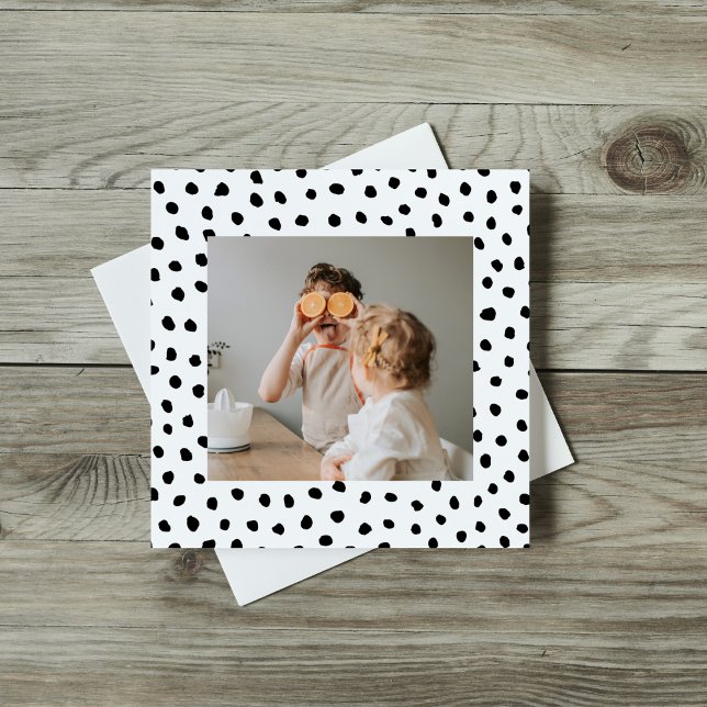 Modern  Family Photo & Black Dots Beauty Gift (Creator Uploaded)