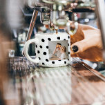 Modern  Family Photo & Black Dots Beauty Gift Espresso Cup<br><div class="desc">Modern  Family Photo & Black Dots Beauty Gift</div>