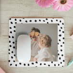 Modern  Family Photo & Black Dots Beauty Gift Mouse Mat<br><div class="desc">Modern  Family Photo & Black Dots Beauty Gift</div>