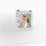 Modern  Family Photo & Black Dots Beauty Gift Poster<br><div class="desc">Modern  Family Photo & Black Dots Beauty Gift</div>