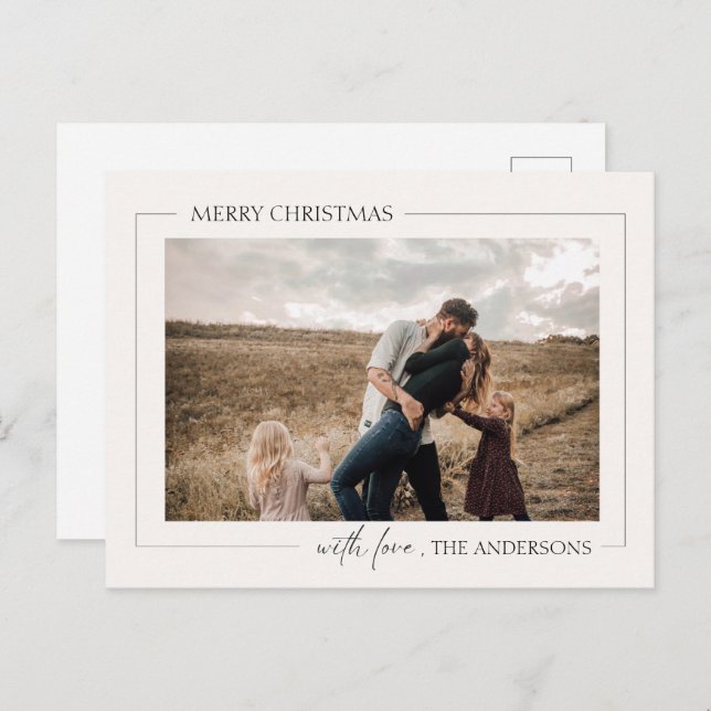 Modern Family Photo Christmas Card (Front/Back)