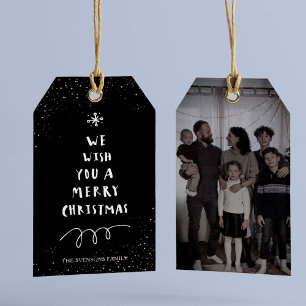 Modern Family Photo Christmas Gift Tag
